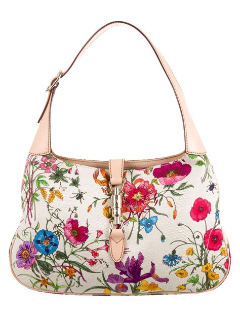 borsa gucci jacky flora|Gucci jackie bags.